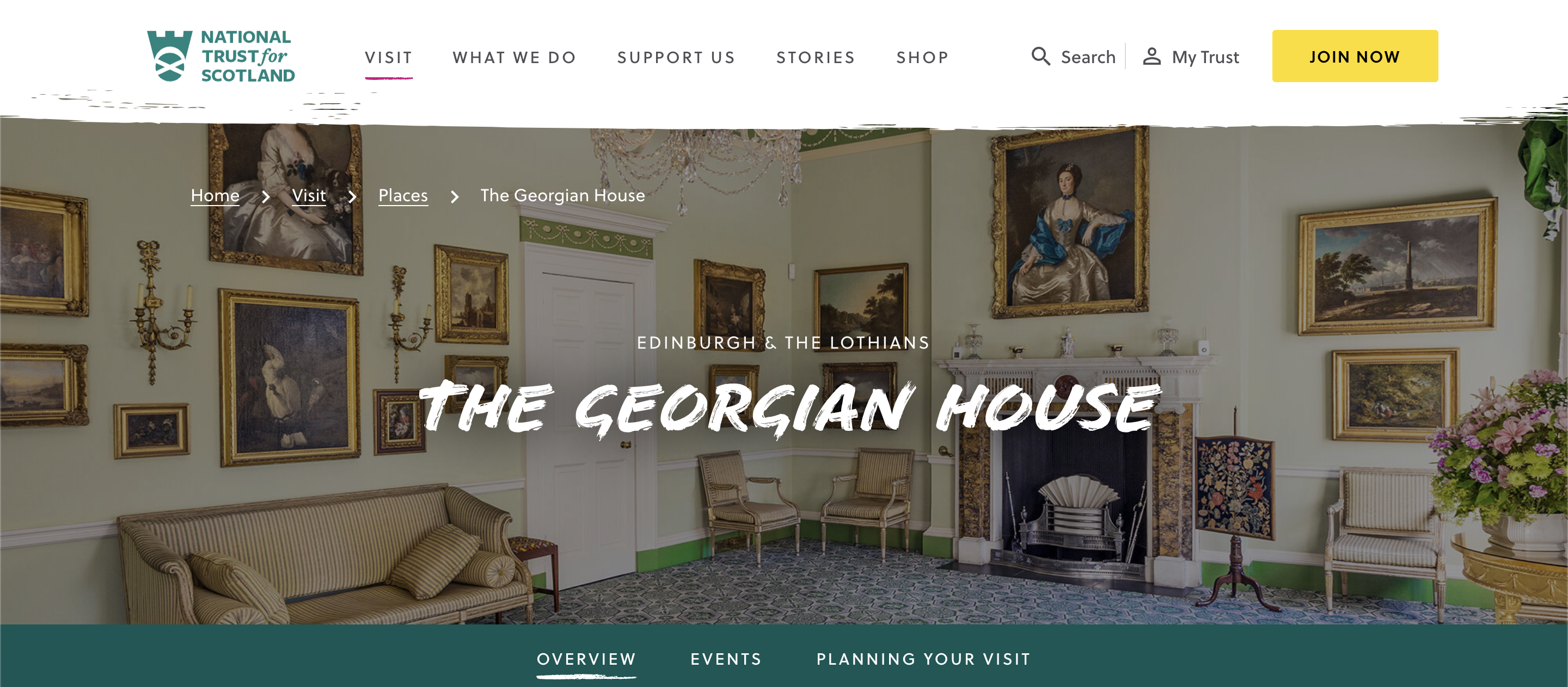 screenshot sito web di Georgian House