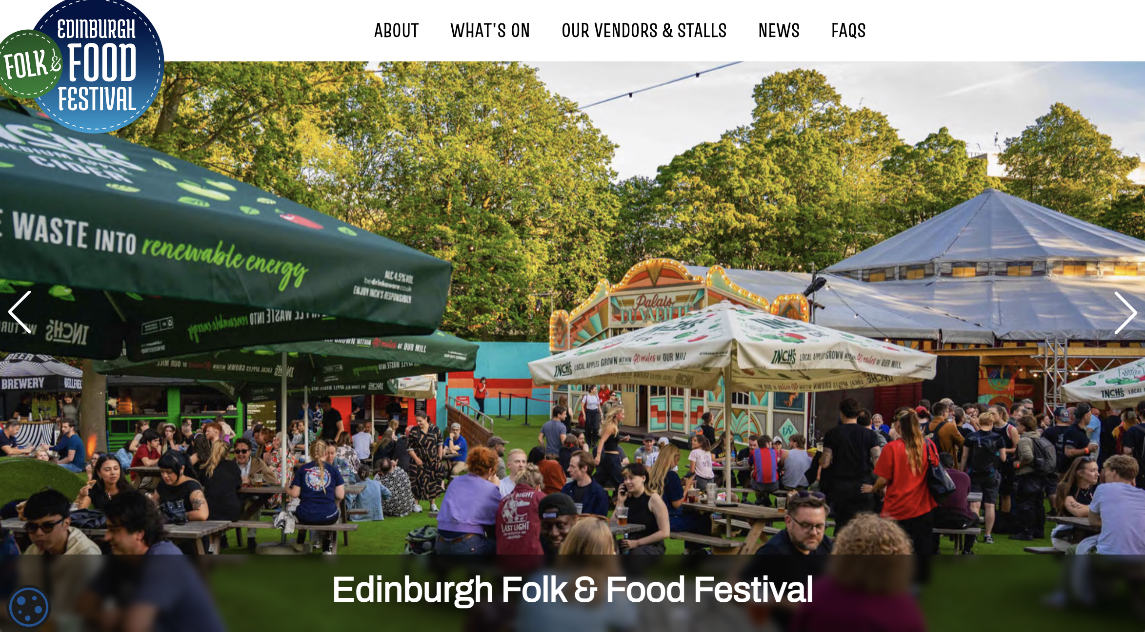 Foto prato con gente all'Edinburgh Food Festival di Edimburgo