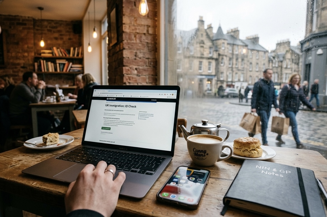 Gestione digitale documenti Edimburgo 2026: richiesta NIN e registrazione GP online.